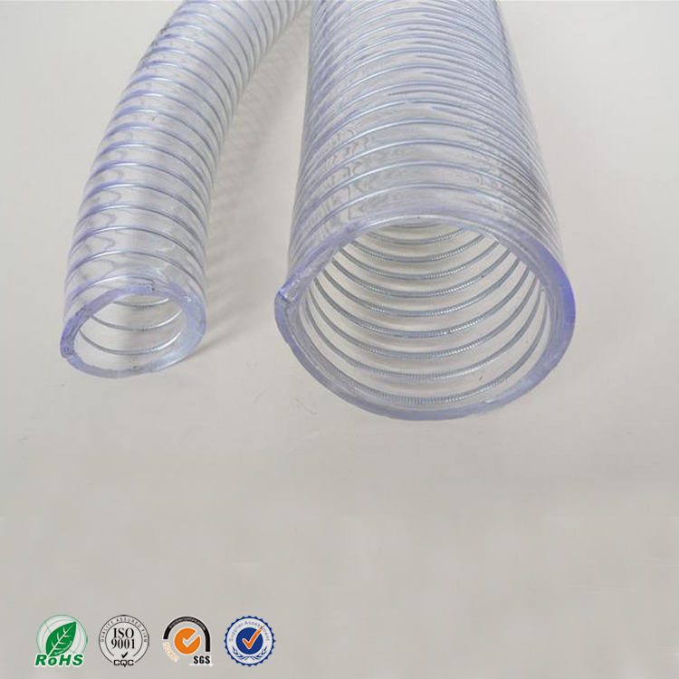 1 inch High Pressure UV Resistant Spiral Steel Wire Reinforced Clear PVC Thunder Hose